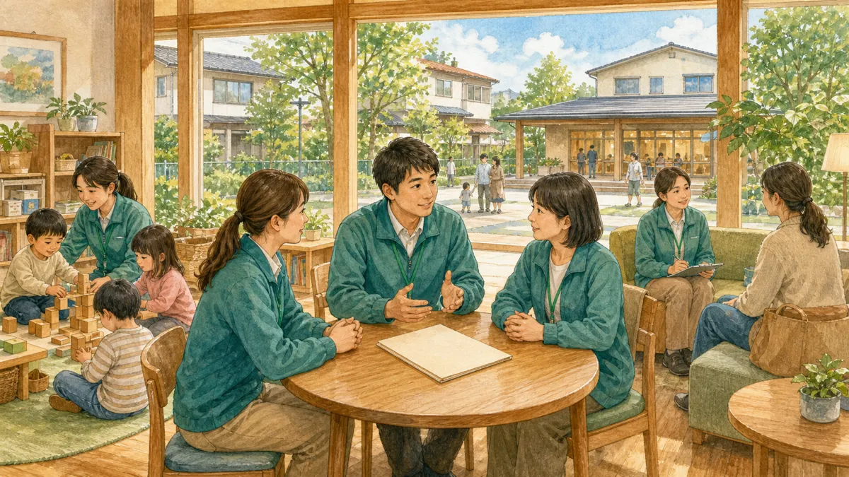 中核機能強化事業所加算は事業所だけでは取れない｜市町村の打診と登録が先、加算届はその後の内容を表したイラスト