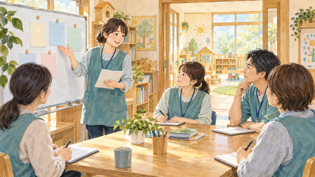 横浜市の障害児施設向け虐待防止研修資料が公開｜共通・管理者・児発管別の確認先の内容を表したイラスト